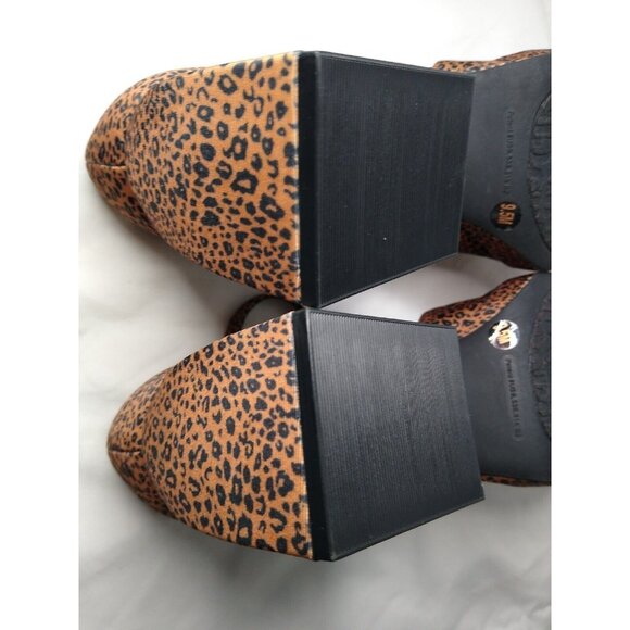 GB Gianni Bini New Rules Women's 9.5 Leopard Print T Strap 4" High Heel Sandals - Picture 8 of 10